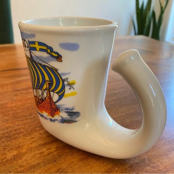 Horn Shaped Viking Mug with Swedish Design - Picture 9 of 16